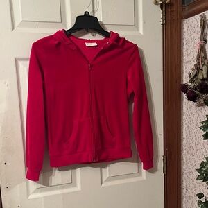 Velour Bobbie Brooks Red Zip up Hoodie